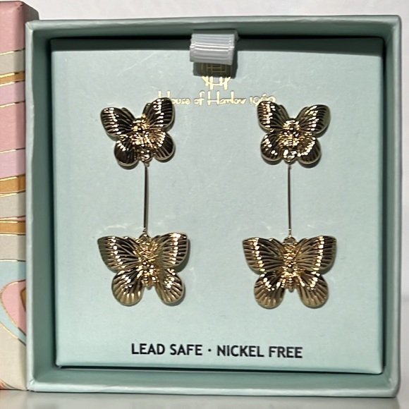 House of Harlow 1960 Butterfly Drop Earrings - Picture 2 of 6
